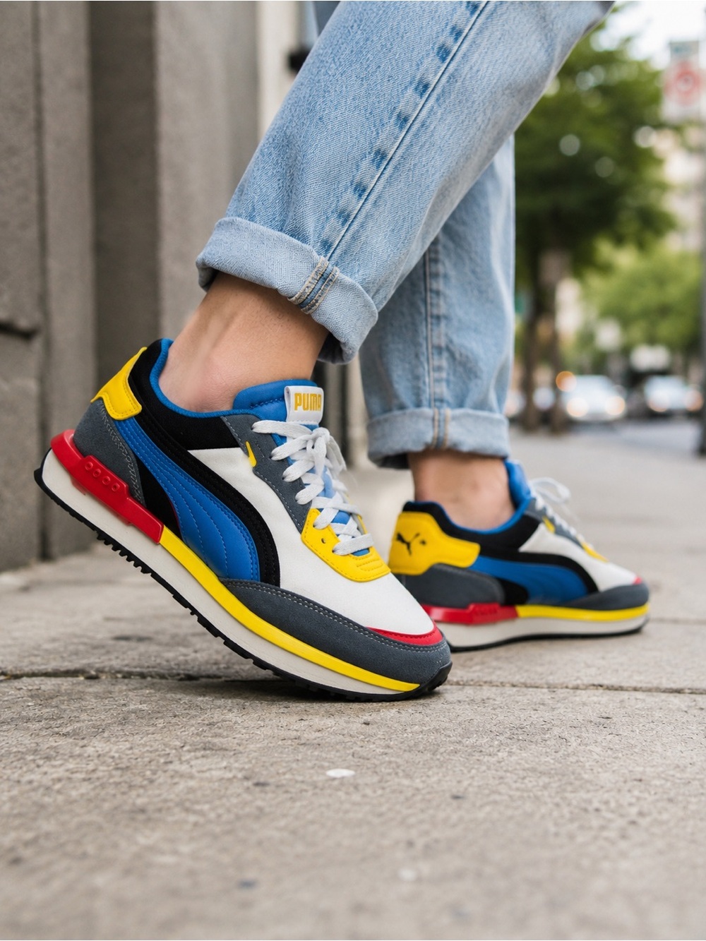Puma Rider Sneakers Men 7 Women 8.5 EUR 39 Multicolor Retro Casual Shoes